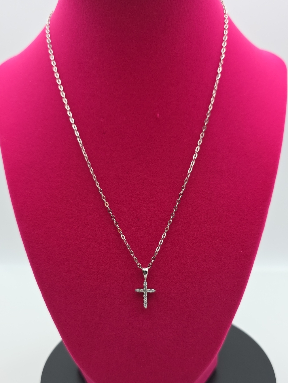 Moissanite Dainty Cross Necklace